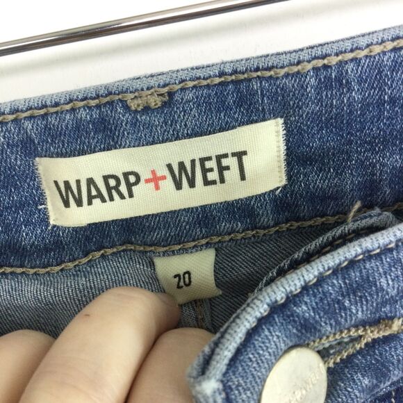 Warp + Weft Womens PSP Palm Springs Crop Bootcut Denim Jeans Blue Size 20 NWT - Picture 4 of 12